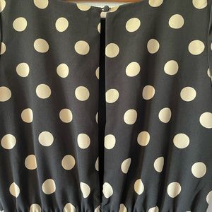 Polka Dot Black Romper - Size XS